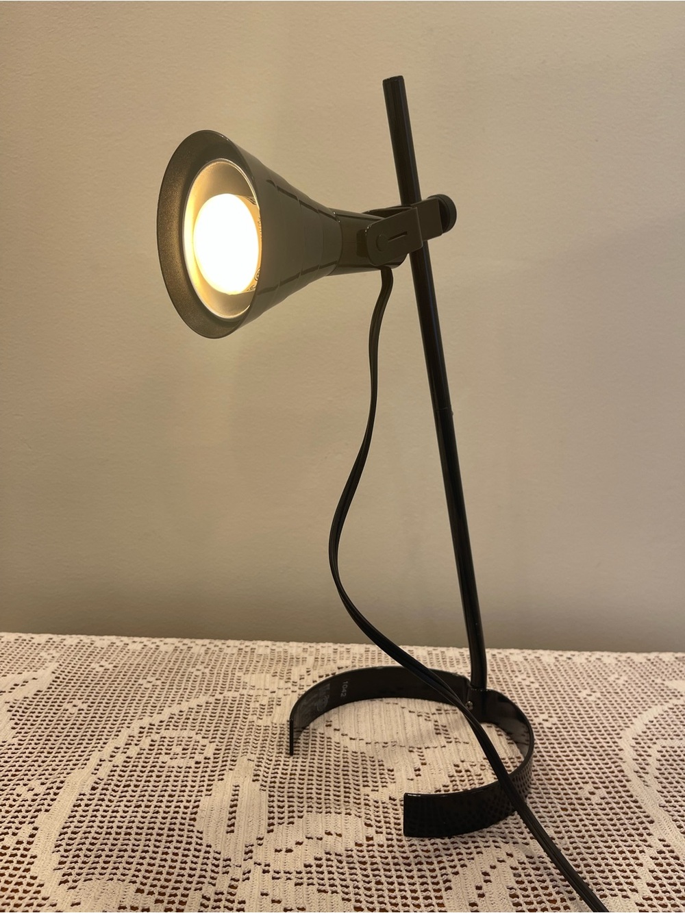 Vintage IKEA Lagra Table Lamp - ikea Metal Task Lamp - Black